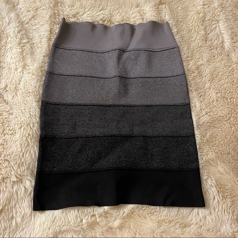 BCBG ombré Bandage Pencil Mini Skirt - Picture 3 of 5